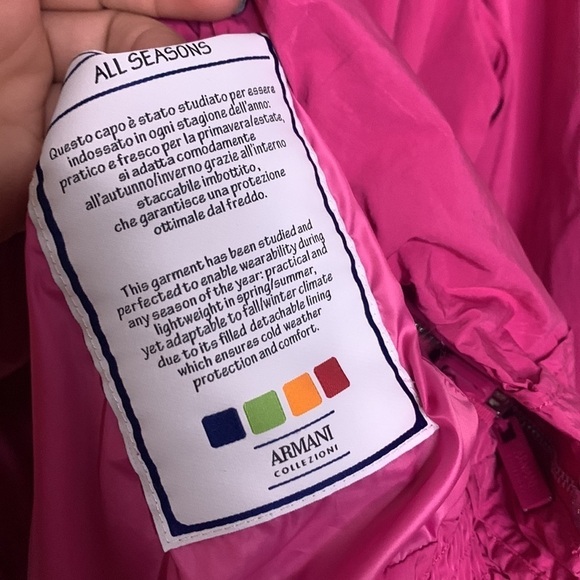 Vintage Armani Collezioni Pink Barbiecore plus size all weather jacket 16 - Picture 5 of 9